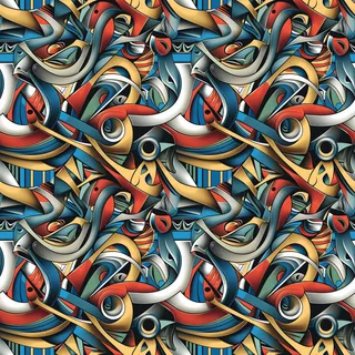 Engraved Intertwined, seamless pattern preview