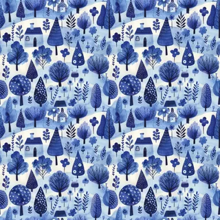 Lavender Cottage, seamless pattern preview