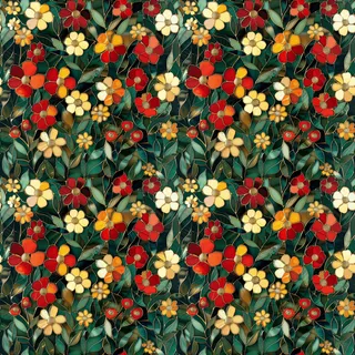 Mosaic Floral, seamless pattern preview